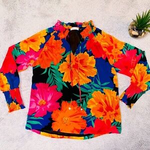 Calvin Klein tropical flowers top